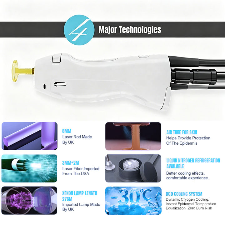 Long Pulse Laser DCD Cooling Hair Removal Professional Salon Equipment