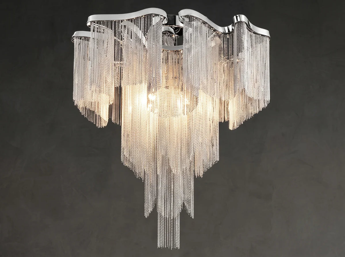Nordic Luxury Aluminum Tassel Ceiling Light