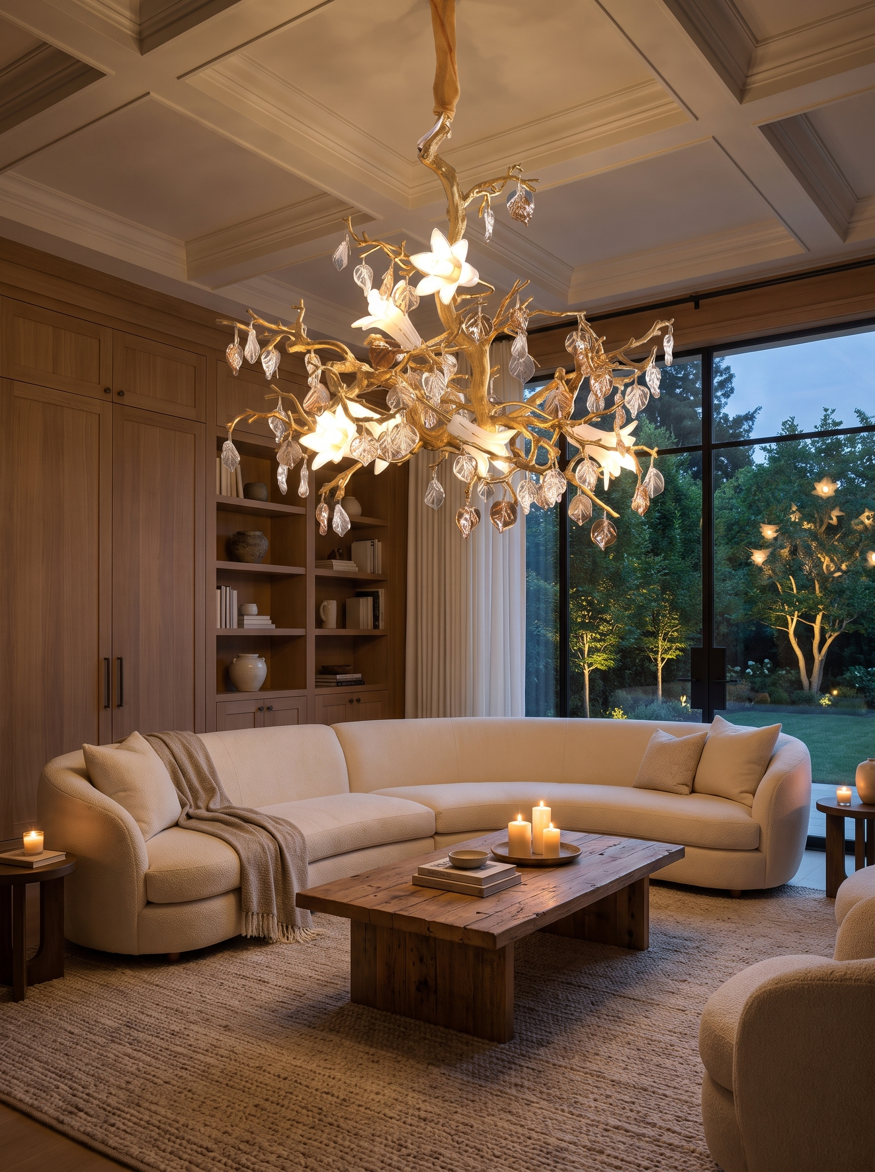 Copper Branch Crystal Chandelier lifestyle 3