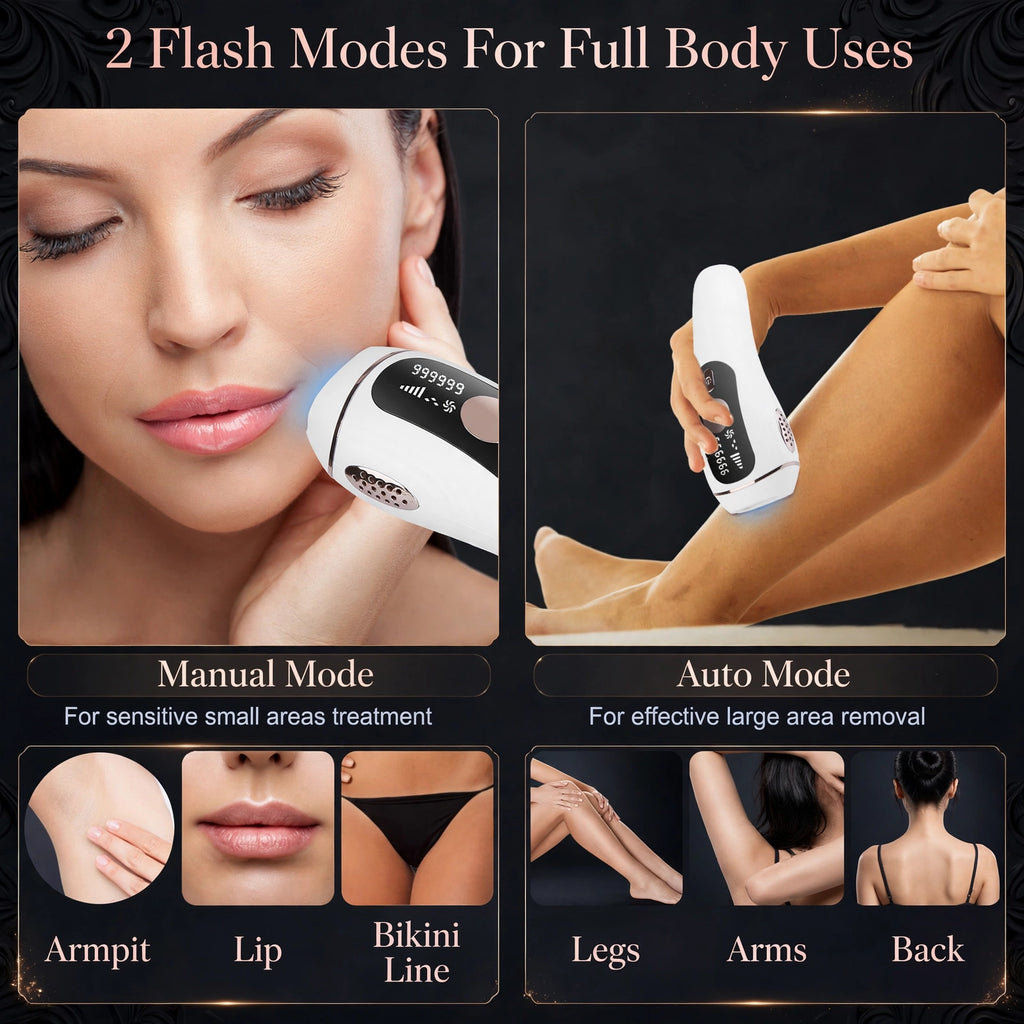 Painless IPL Hair Removal Device with Ice Cooling